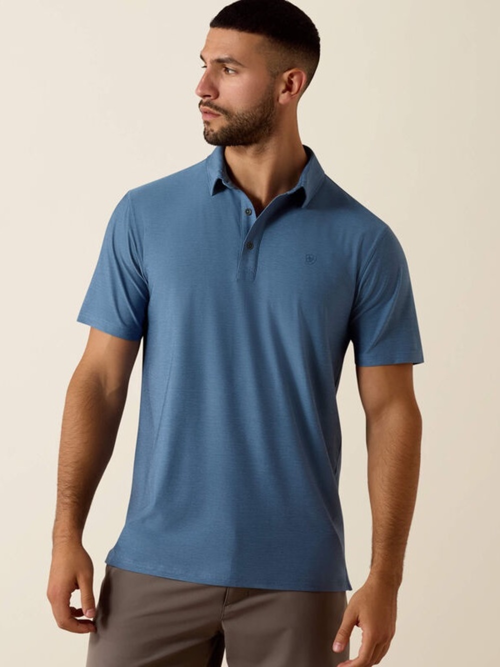 Ariat Slate Blue Short-Sleeve Polo